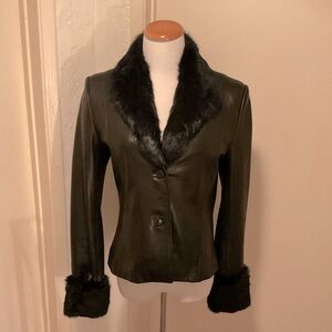 ZJazz Collection Black Leather Jacket - Size S/M